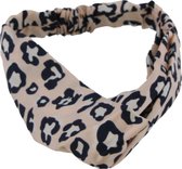 Dielay - Haarband Panterprint - Hoofdband - Roze
