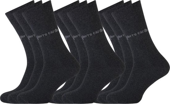 Pierre Cardin - 9 paires - Chaussettes homme - Anthracite - Taille 43-46