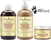 Shea Moisture Jamaican Black Castor Oil - Shampoo - Conditioner - Masker - Set of 3