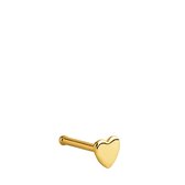 Stalen neuspiercing gold bone hart