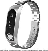 Zilver Kleurig bandje voor TomTom Touch (Cardio) - horlogeband - polsband - strap