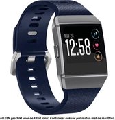 Siliconen Bandje Blauw geschikt voor Fitbit Ionic - Gesp – Armband Blue - Polsbandje – Maat: zie maatfoto