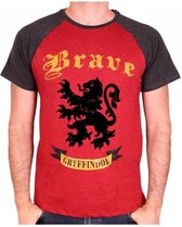 HARRY POTTER - T-Shirt Gryffindo Brave - Red/zwart (XL)