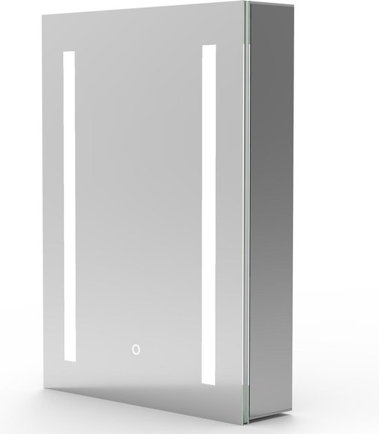 Armoire de toilette à LED ARYA 60x80cm, miroir double face 6 mm, armoire en  aluminium... | bol.com