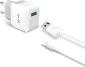 Celly - Wall Charger + Type-C Cable [Turbo] - Snellader USB - USB C Adapter + USB C Stekker