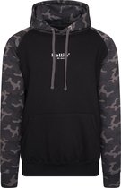 Heren Hoodies met Ballin Est. 2013 Small Logo Hood Camo Print - Zwart - Maat L