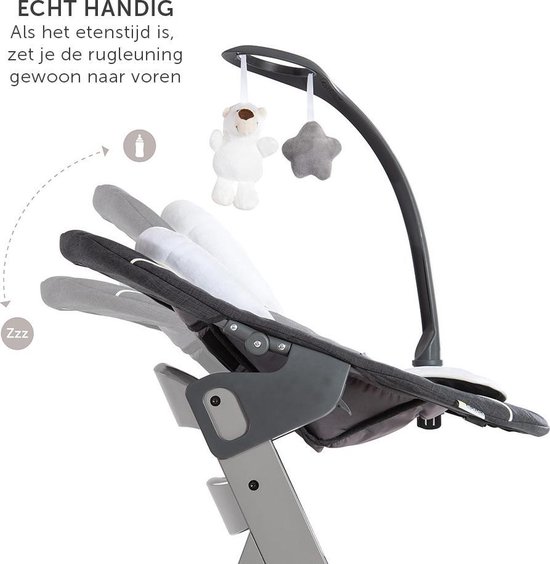 Hauck Alpha plus - Babystoel - kinderstoel - kombi - houtkleur- vanaf 6 maanden