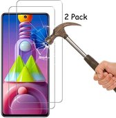 Geschikt voor Samsung Galaxy M51 screen protector / tempered glass 2 pack