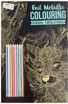 Metallic kleurboek met kleurpotloden - Kleuren - Metalic - Potloden - Kleurtjes - Kleurpotloden - Ontspannen - Dier