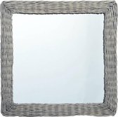 Wandspiegel 60x60 cm (incl LW 3d klok) - spiegel