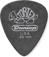 Dunlop Tortex® Pitch Black Standard 0.60 mm Plectrums - 12 stuks