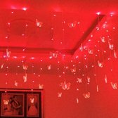 Lichtgevend Vlinder Gordijn - 4 Meter - Rood