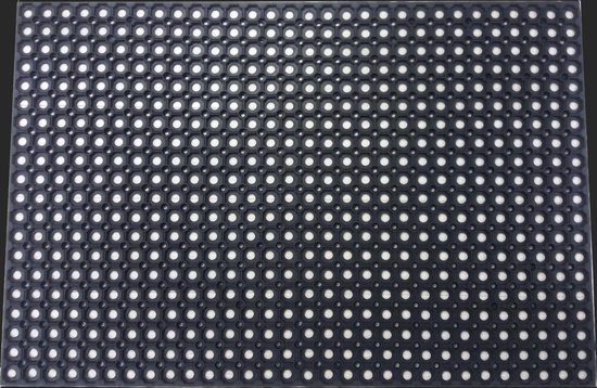 Rubberen deurmat Riyad - Zwart - 50 x 100 cm