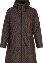 Parka met kap en zebraprint