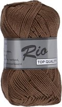 Lammy yarns Rio katoen garen - donker bruin (112) - pendikte 3 a 3,5 mm - 1 bol van 50 gram