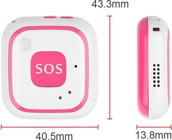 Persoonlijke GSM Alarmering met SOS-knop en Locatie GPS + App - Roze -  Ouderen en... | bol.com