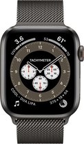 Apple Watch Series 6 - GPS + Cellular - 44 mm - Milanese Loop band - Space Black Titanium - Zwart