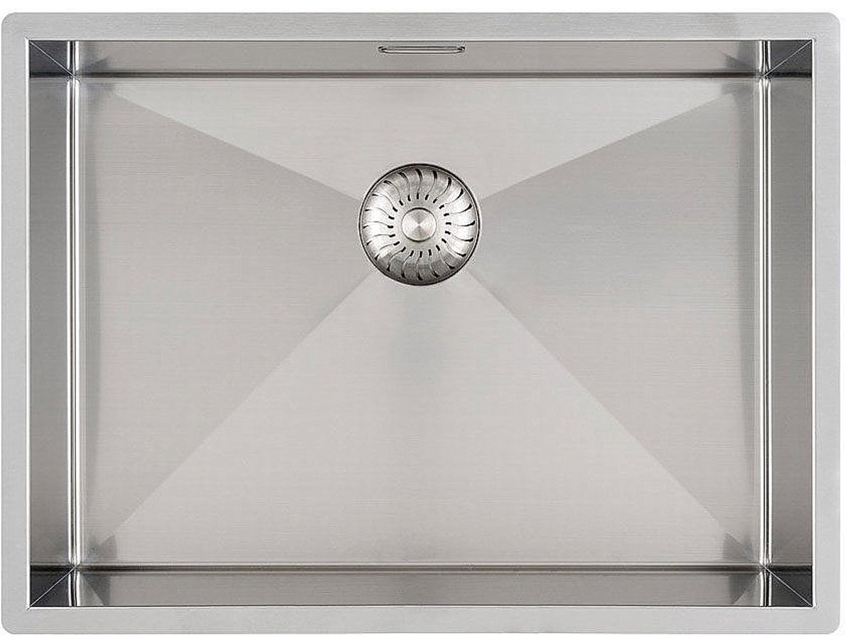Caressi Spoelbak B55xL40xD18.5cm opbouw onderbouw vlakinbouw RVS CAPP55R6R0