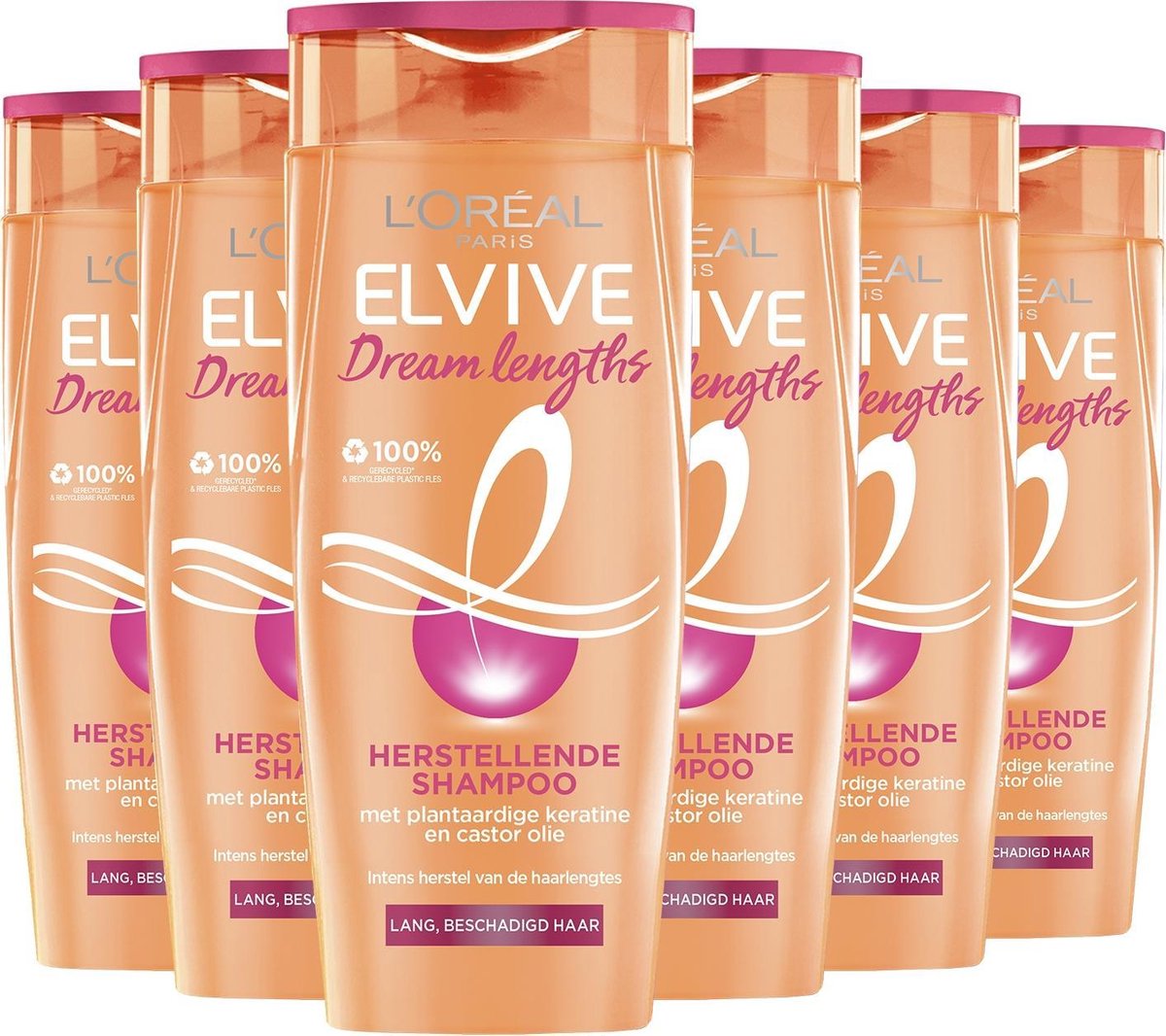 L'Oréal Paris Elvive Dream Lengths Shampoo - 6x250 ml -  Voordeelverpakking