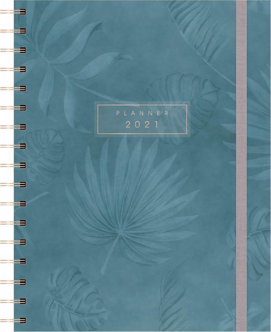 Hobbit Gezinsagenda A5 Spiraal Bladeren/blauw 2021
