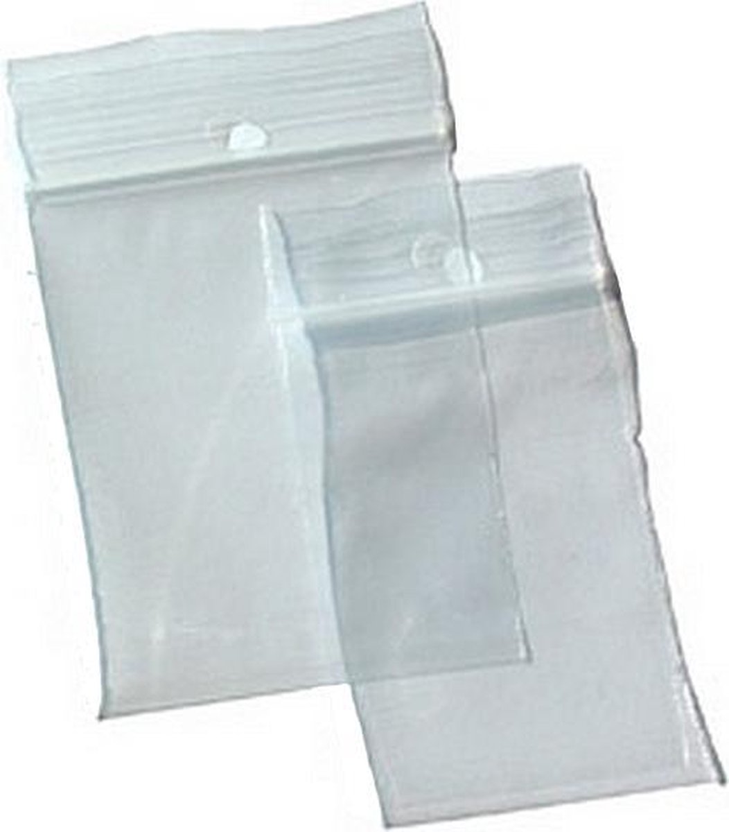 100x Petit Fermeture Éclair Plastique Sacs Refermable Transparent