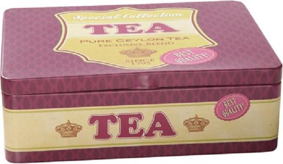 Retro Storage Box Tea 20x14xh6.5cm
