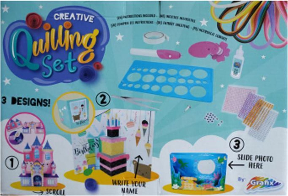 Grafix - Quilling knutselset - Papier Filigraan set - prinsessen paleis bouwen — afbeelding 3