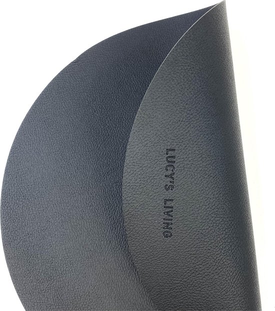 Lucy's Living Luxe Placemat ELEGANTO dubbelzijdig zwart ø38 cm