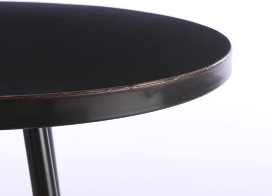 Table ronde Mica Decorations noir taille en cm: 40 x 35