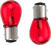 2 stuks Lamp duplo 21/5w 12v, rood, 2057RD, BAY15d