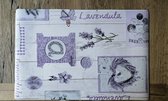 Afwasbare placemat - Hoogwaardig - Rechthoekig - 31 x 45 cm - Lavendel - Set van 6 stuks