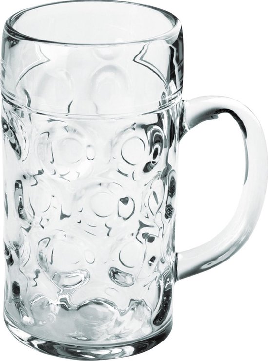 10x Chopes à bière à bière / verres à bière 1 litre / 100 cl / 1000 ml de  plastique... | bol.com