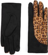 Dames handschoenen Zwart met Tijgerprint