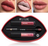 Joya Beauty® Lipliner & Lip Gloss mat & glans | Lip Kit | Lipkit | Lipstick & Lipliner set | Kleur 2: Red/Pinkish