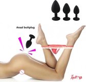 TipsToys Buttplug Siliconen Anaal - Sex Toys Vrouwen Mannen - Seksspeeltjes Zwart