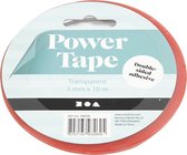 Dubbelzijdig klevend power tape, B: 3 mm, 10 m/ 1 rol