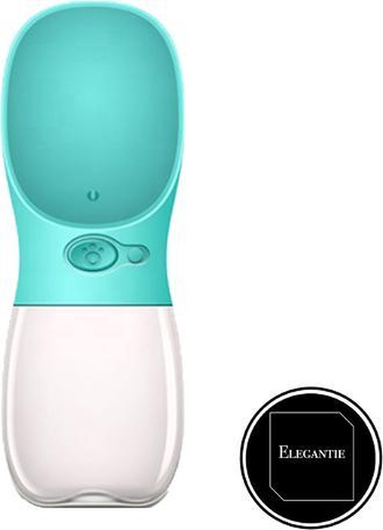 ElegaPet Drinkfles hond Groen - Honden drinkfles - 550 ML - waterfles hond - Drinkfles hond onderweg - Hondendrinkfles - Hond waterfles - hond drinkfles 550 - hond drinkfles groot