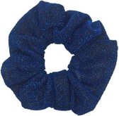 Glitter scrunchie/haarwokkel, navy/blauw
