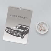 Editoo Vintage Cars - Verjaardagskalender - A4 - 13 pagina's