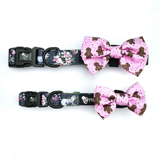 Frenkiez halsband Maki met kerststrik