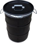 Bidon Métal 60L Facom – Noir Mat – Déco Industrielle – Reconditionné