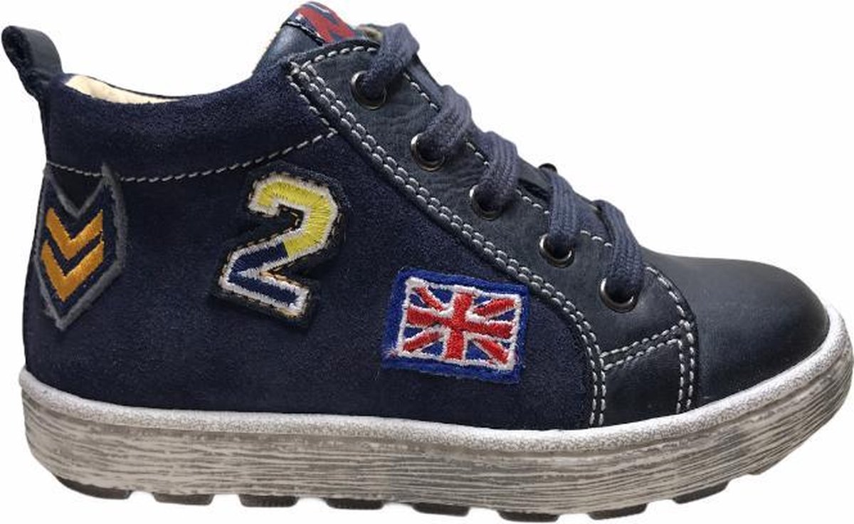 Naturino rits veter Union Jack hoge sneakers 5215 navy