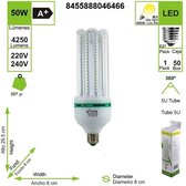 LED BULB  5U tube E27 4000 K daglicht 50 W  [Energieklasse A+]