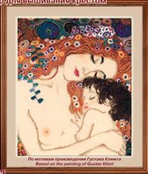 Borduurpakket Motherly Love, Gustav Klimt van riolis 916 met telpatroon