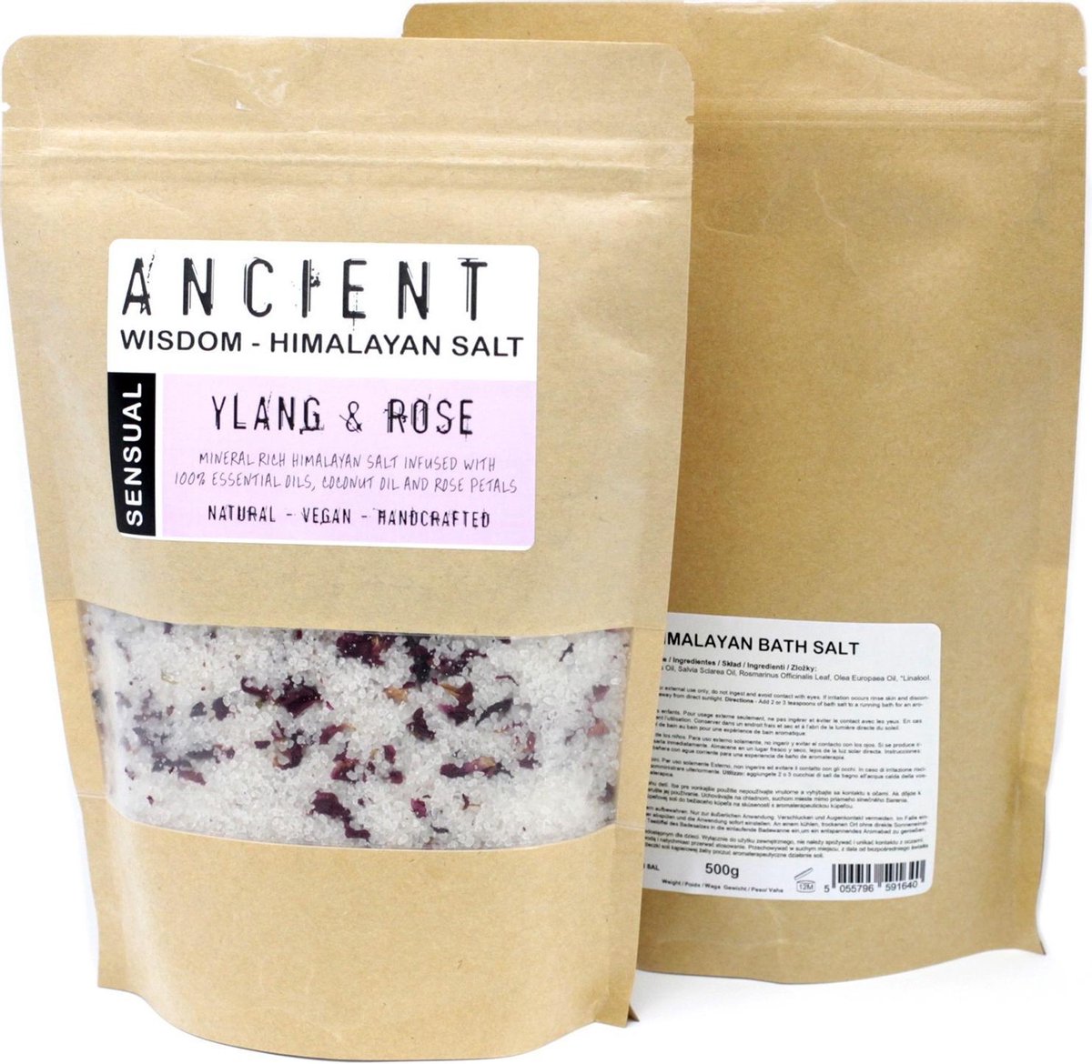 Ancient Wisdom - Paraffinebad - White Crystal Chunks 1KG - Himalaya zout - mineralen - ontspanning - badkristallen - voetenbad - spa