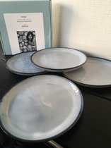 PASCALE NAESSENS ASSIETTE STANDING EDGE S BLUE GLAZED PURE 20 CM X 1.8 CM (4 PIECES)