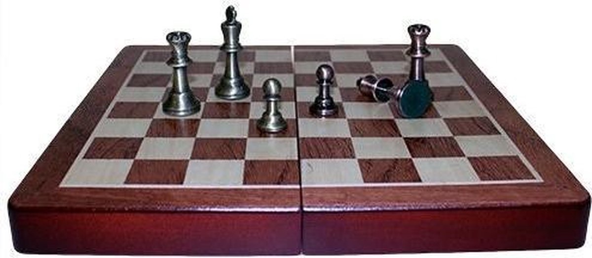 Schaken HQ Metalen Stukken Set - 29 cm
