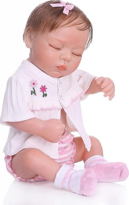 MYREBABY Mini poupée Reborn Ellie de 11,4 cm en silicone réaliste pour soulager le stress pour
