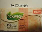 Pickwick thee - White & Green tea (witte en groene thee) multipak 6x 20 zakjes