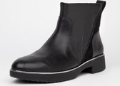 FitFlop™ Salma Lizard-Embossed Ankle Boots Leather Zwart - Maat 38